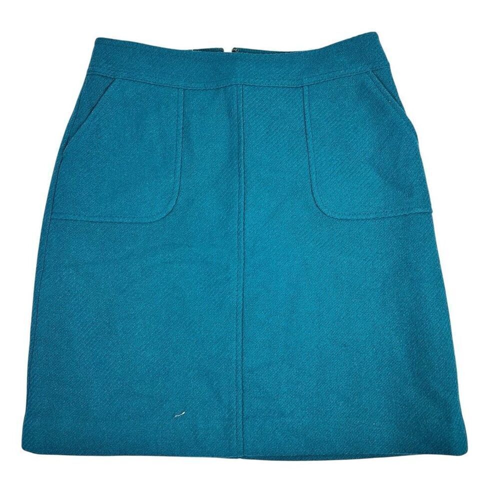 Talbots Women’s Teal Skirt Size 2 Wool Blend
